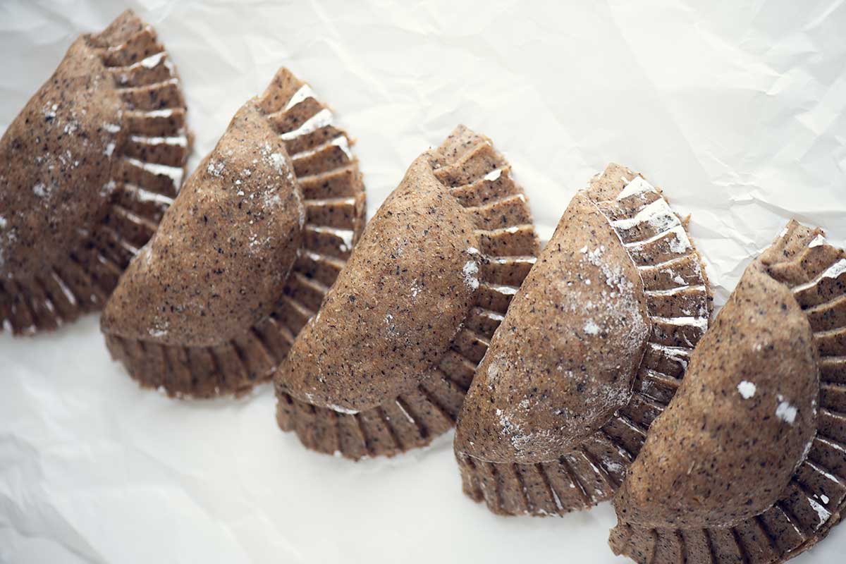 Empanadas con pino de berenjenas