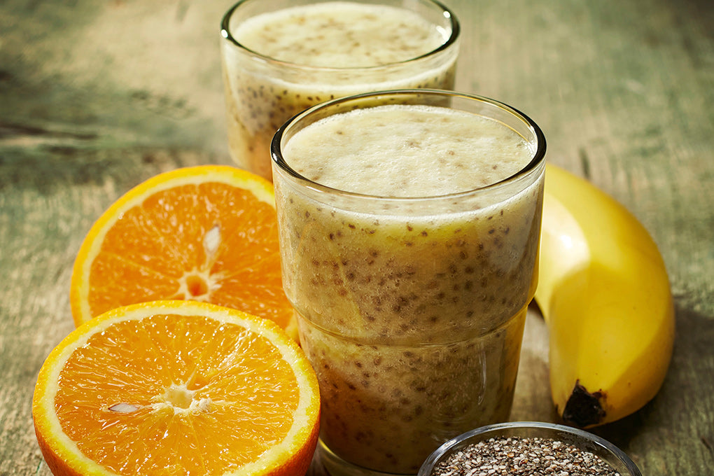 BATIDO DE PLÁTANO Y NARANJA