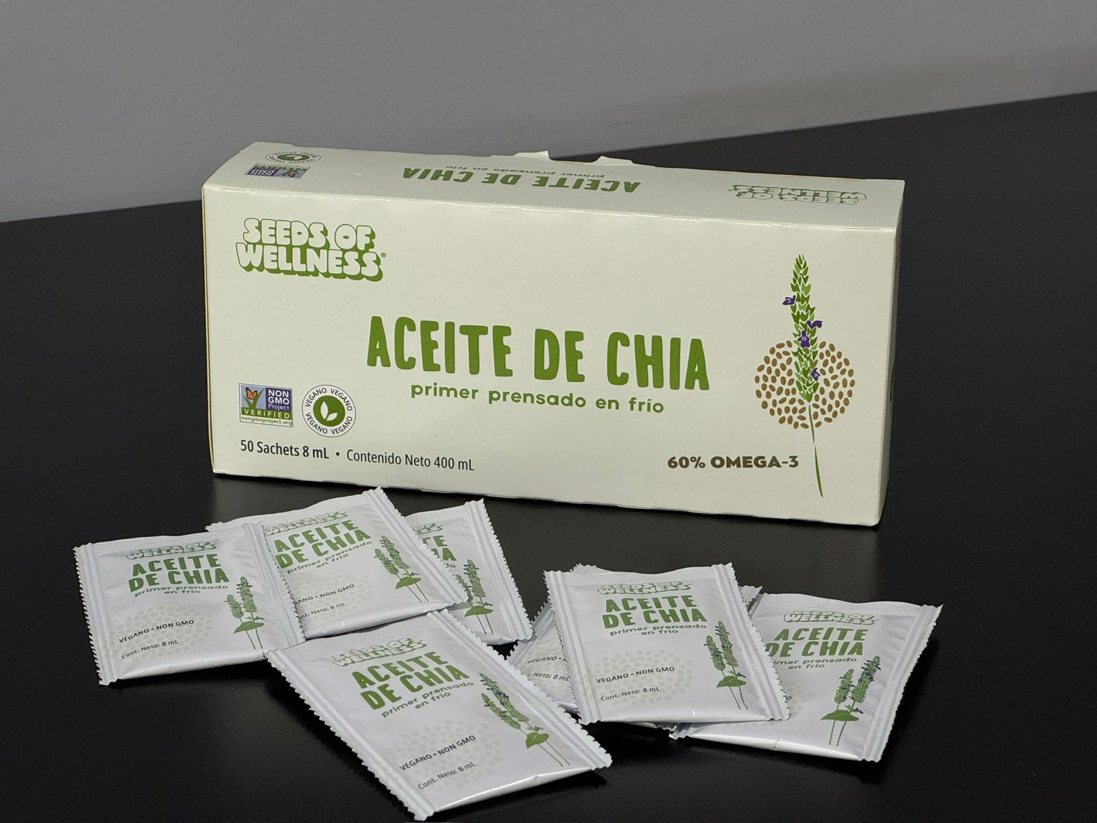 Sachet Aceite de chía 8 ml (50 unidades)
