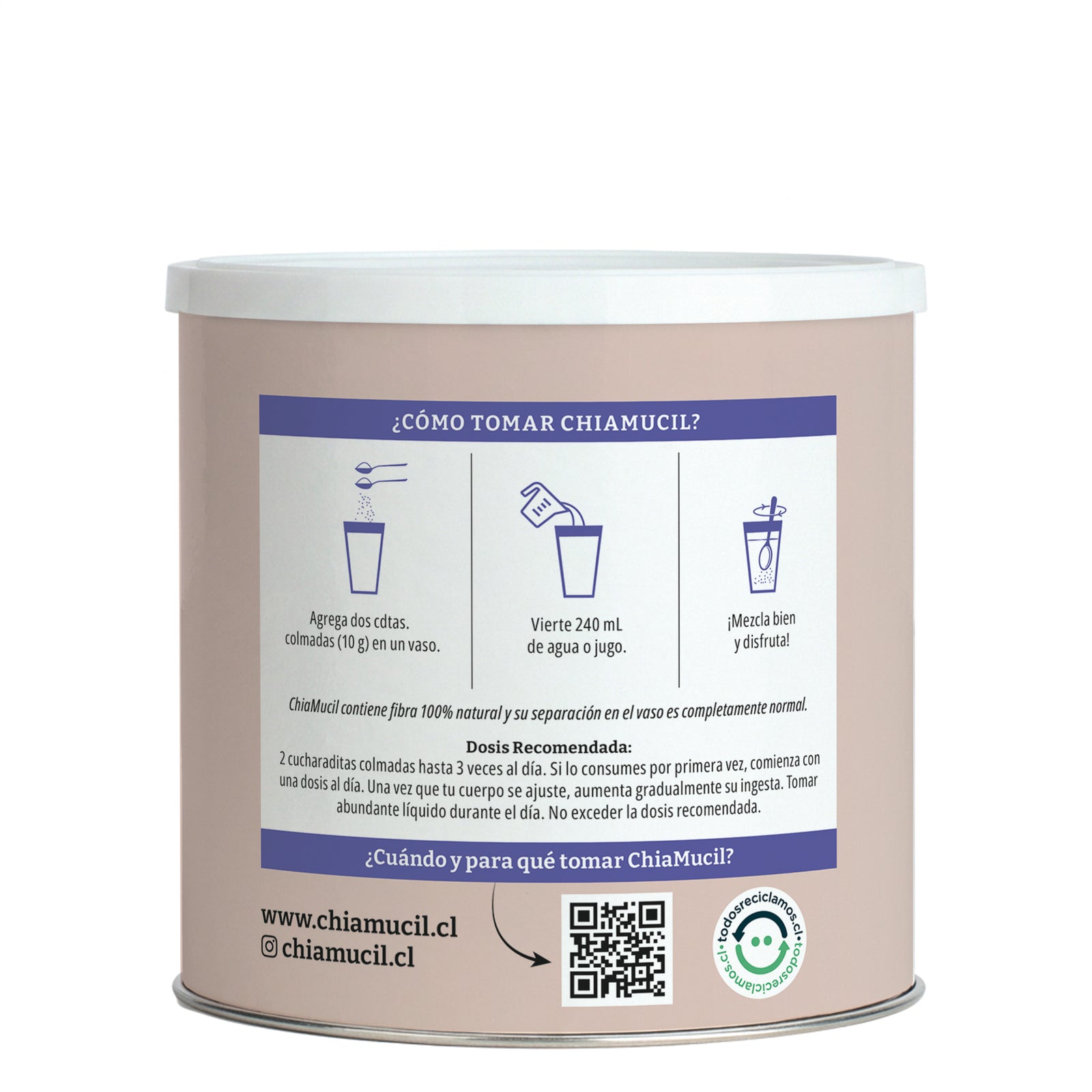 ChiaMucil natural 500 g — vista frontal