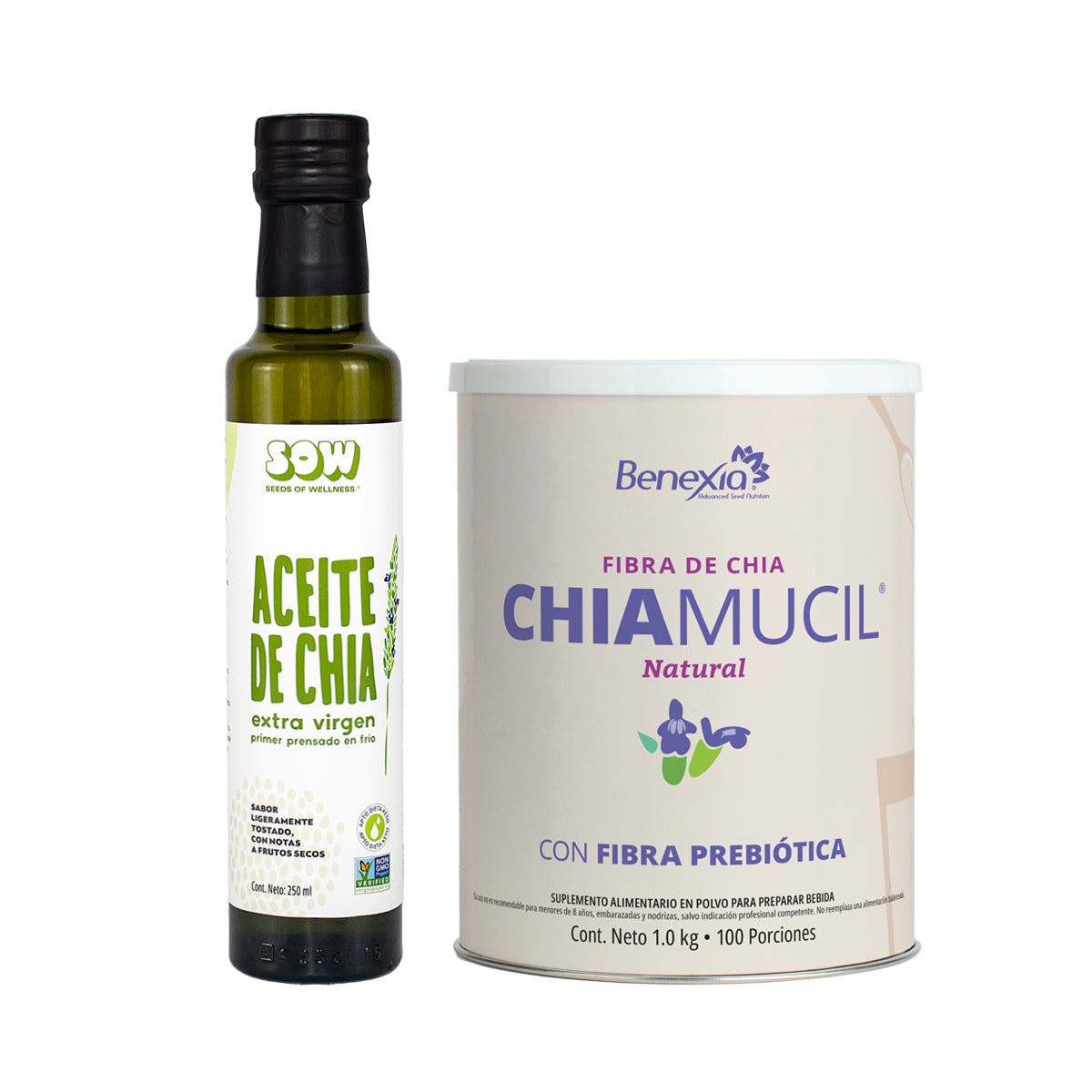 Pack Bienestar Metabólico CHÍA | ChiaMucil + Aceite de Chia