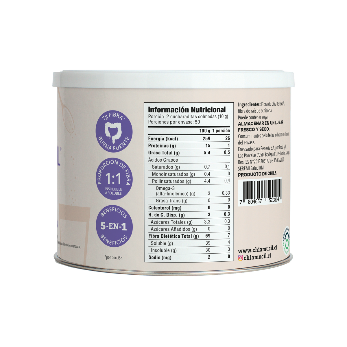 Chiamucil Natural 500g